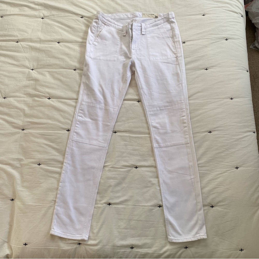 rag & bone JEAN Womens White High Rise Skinny Jeans Size 28